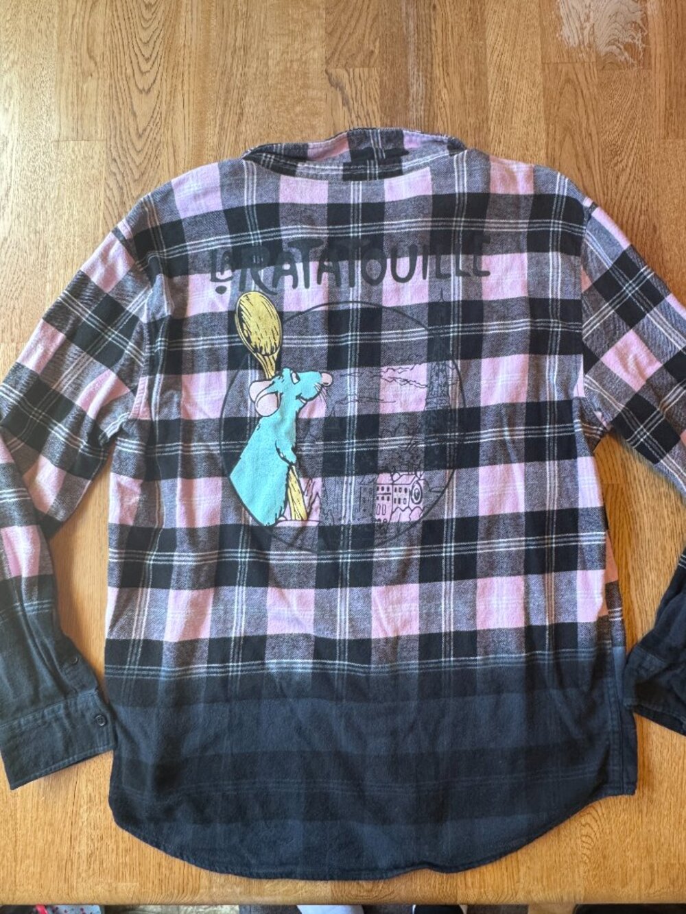 Disney Parks Ratatouille Plaid Ombre Top Button Up Size Large